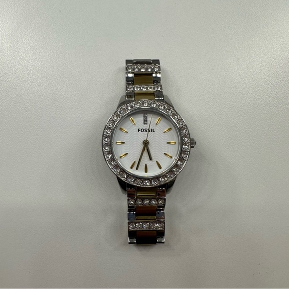 Fossil Crystal White Dial Two-Tone Ladies Watch ES2409 - Picture 2 of 6